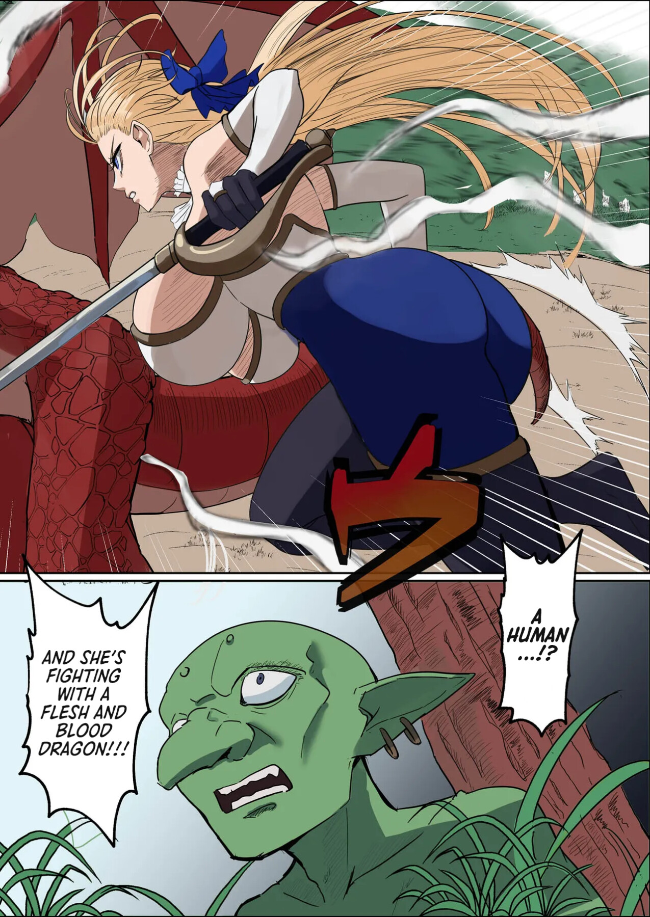 Hentai Manga Comic-Huge Breasted Female Knight: Teaming up with a weakling monster!? What kind of joke is this?-Read-6